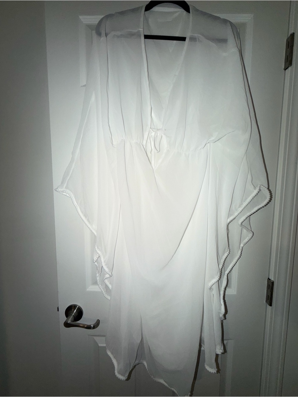 White Sheer Kaftan Cover-Up